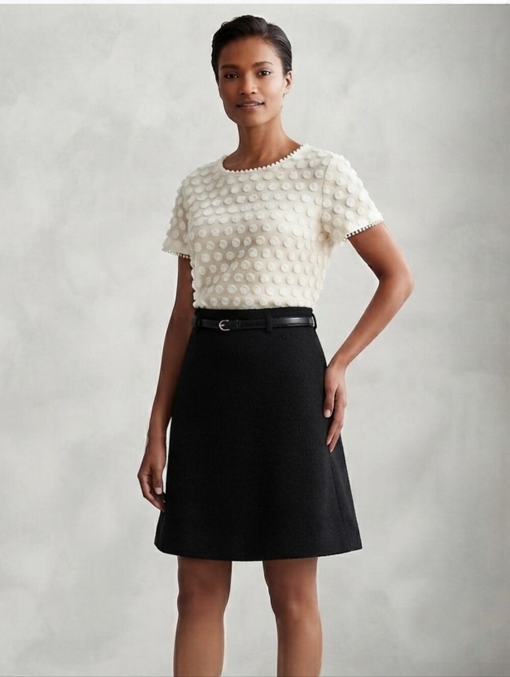 Talbots White Eyelet Button Floral Lace Blouse Top Cottagecore Women's Size 12P
